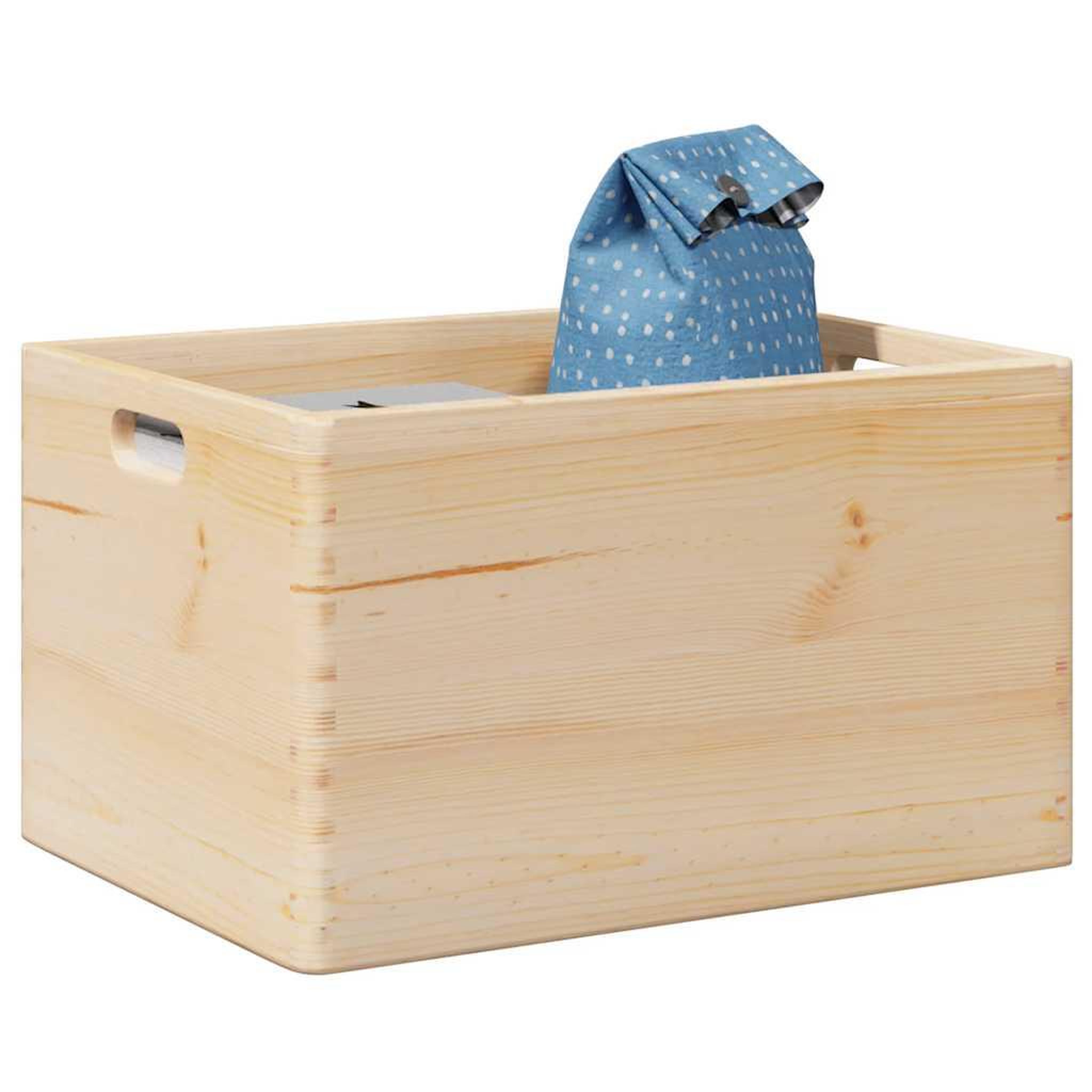 VIDAXL Boîte en bois avec poignees 40x30x23 cm bois de pin massif