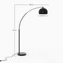 Voir la diapositive 4 : Rendez vous déco Lampadaire en métal couleur noir et laiton - Dinard