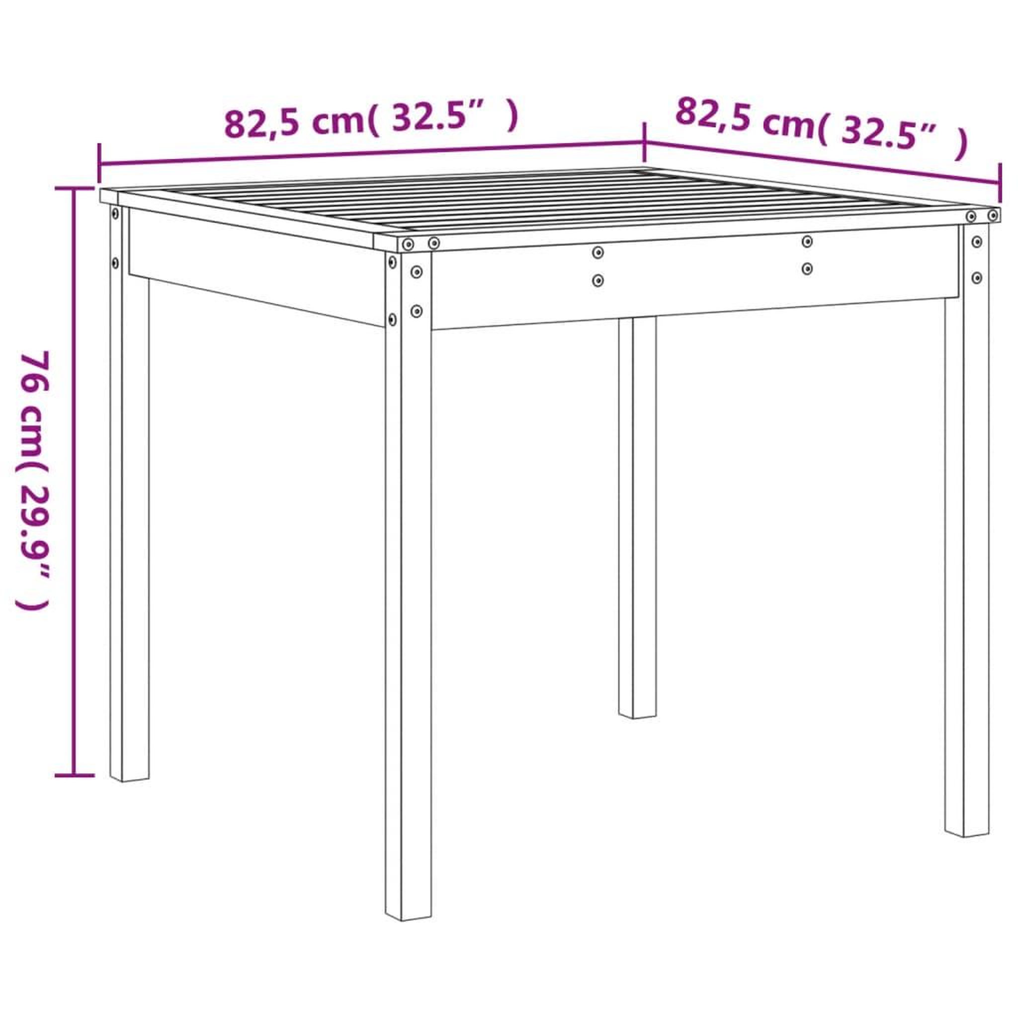 Voir la diapositive 6 : VIDAXL Ensemble de bistrot de jardin 3 pcs gris bois de pin massif