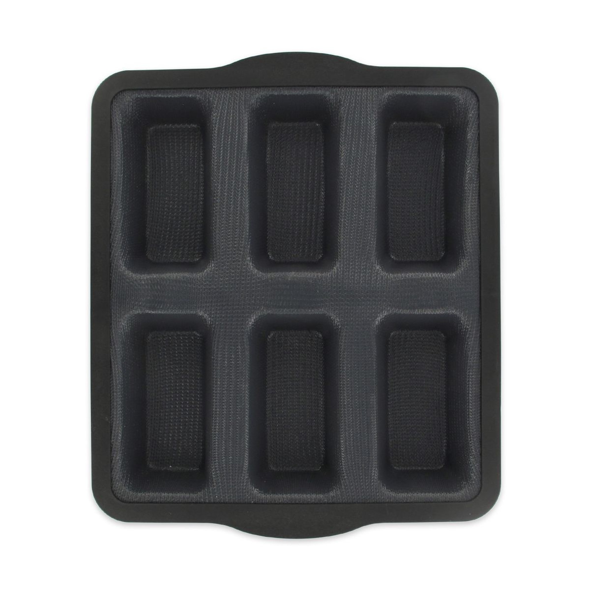 Voir la diapositive 2 : Moule 6 financiers en silicone et fibre de verre