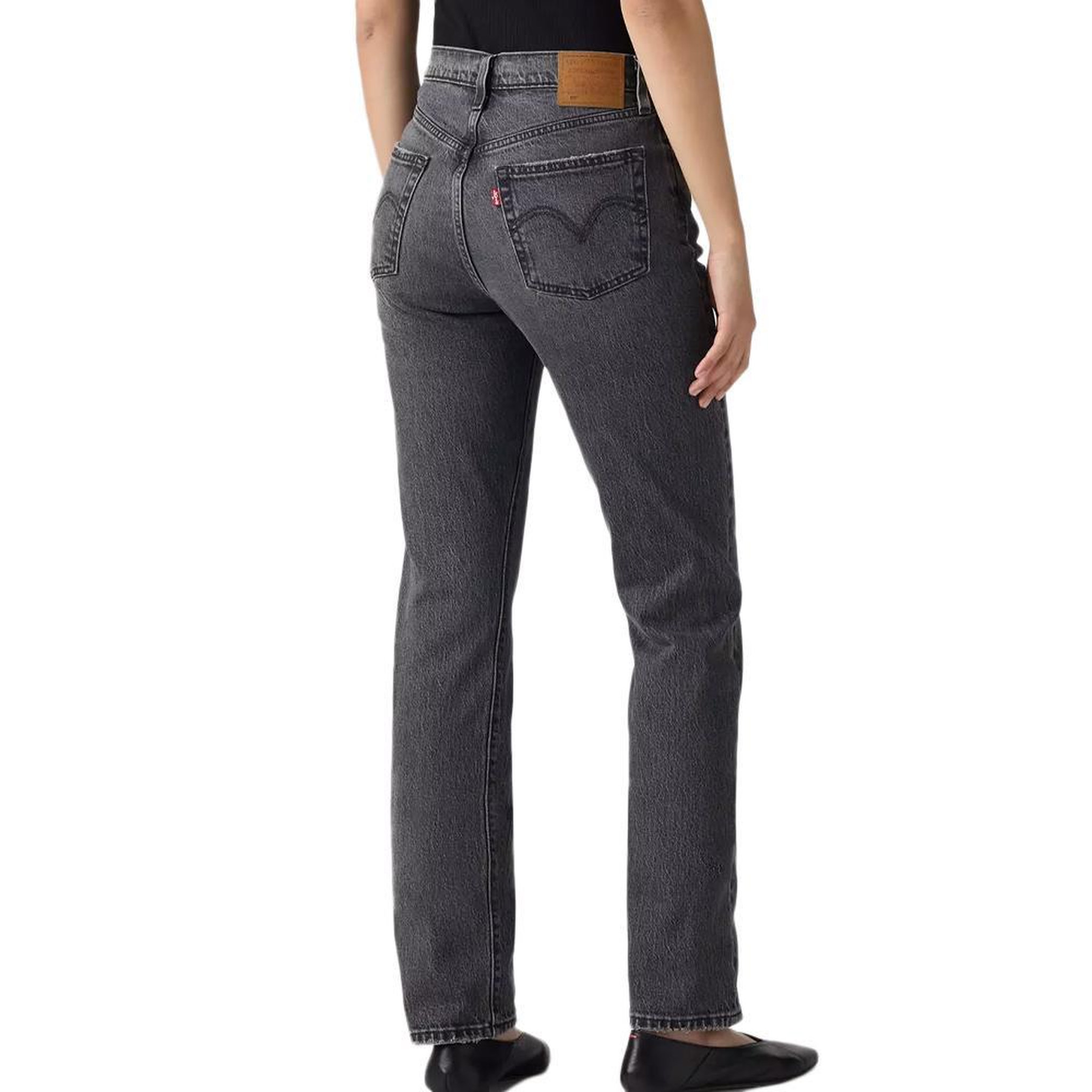 Voir la diapositive 2 : Levi's Jean 501 Gris/Noir Femme Levi's Med Indigo