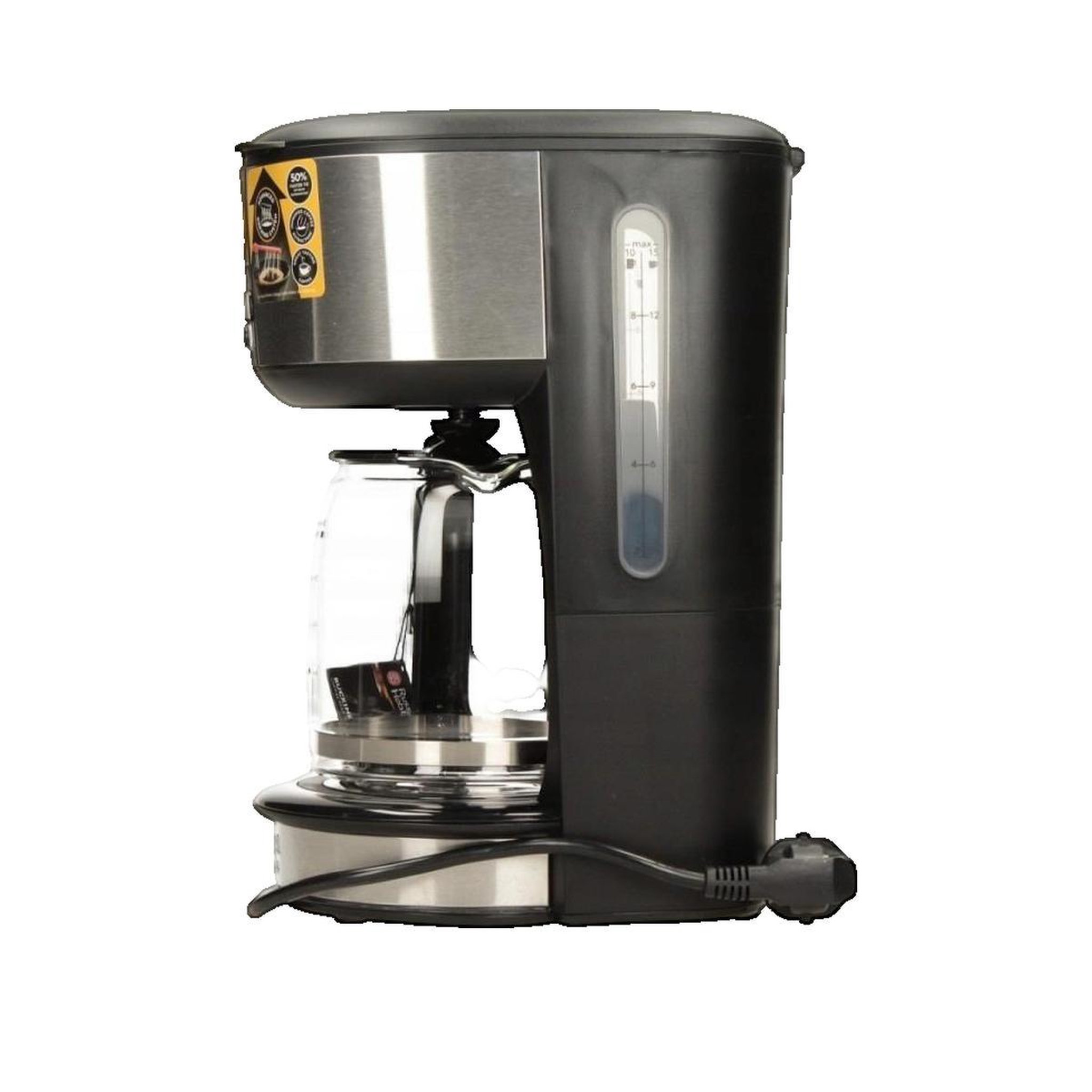 Voir la diapositive 3 : RUSSELL Cafetière russell 4008496815838 noir programmable 15 tasses