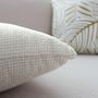 Voir la diapositive 2 : Paris Prix Coussin Déco en Velours  Chenillé  40x40cm Écru
