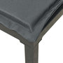 Voir la diapositive 5 : VIDAXL Repose-pied de jardin avec coussin noir et gris resine tressee