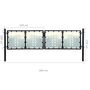 Voir la diapositive 5 : VIDAXL Portail simple de cloture Noir 300x150 cm