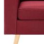 Voir la diapositive 5 : VIDAXL Canape a 3 places avec repose-pied Rouge bordeaux Tissu