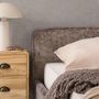 Voir la diapositive 4 : IDIMEX Lit double LEVERDA 140 x 190 cm, revêtement en tissu