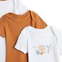 Voir la diapositive 2 : INEXTENSO Lot de 5 bodies manches courtes lion bébé garçon 