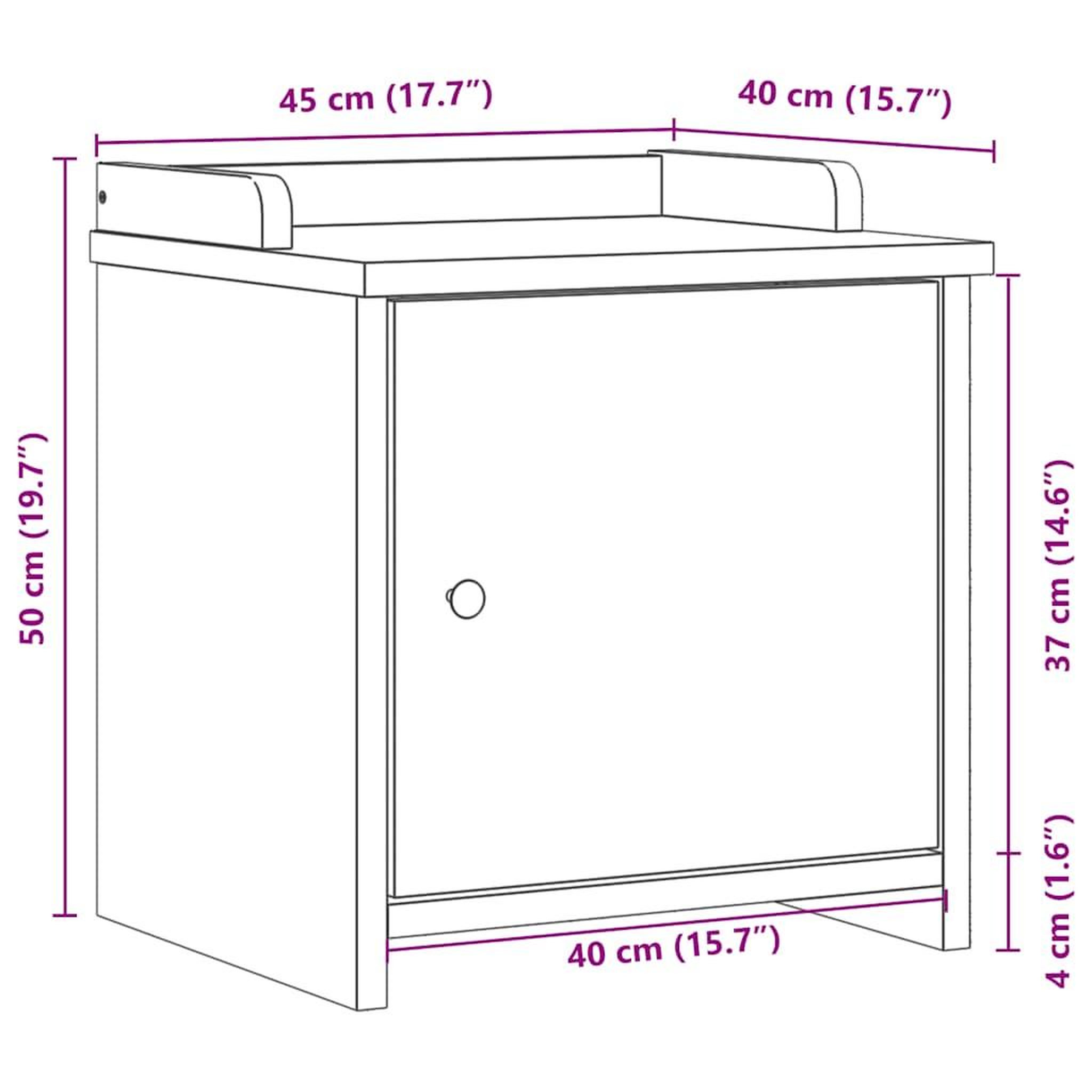 Voir la diapositive 6 : VIDAXL Banc de couloir SANDNES 45x40x50 cm bois de pin massif
