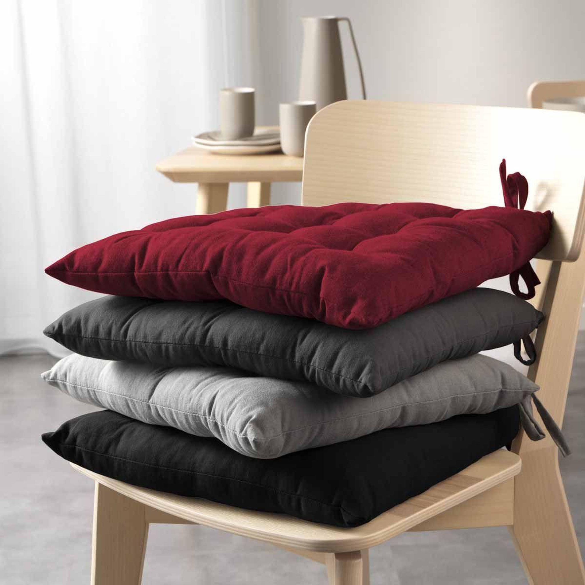 Voir la diapositive 4 : Douceur d'Intérieur Coussin de chaise  mistral  40x40cm bordeaux
