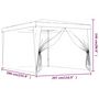 Voir la diapositive 6 : VIDAXL Tente de fete avec 4 parois laterales en maille Anthracite 3x4m