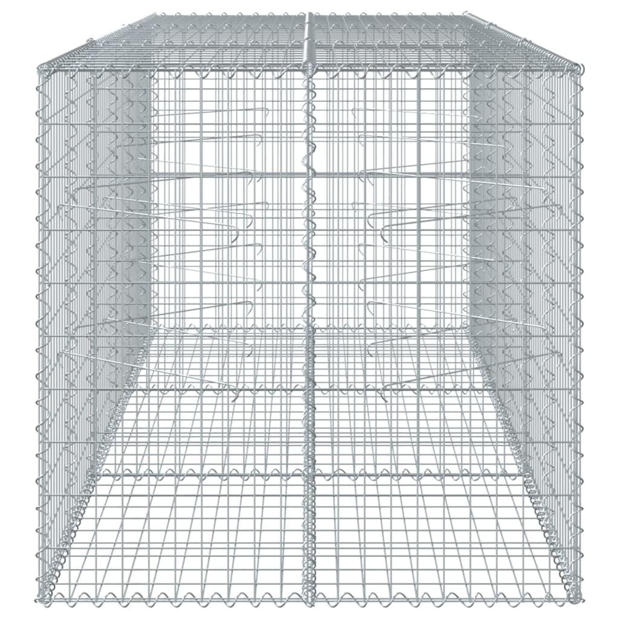 Voir la diapositive 4 : VIDAXL Panier gabion avec couvercle 300x100x100 cm fer galvanise