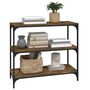 Voir la diapositive 4 : VIDAXL Bibliotheque Chene fume 80x33x70,5cm Bois d'ingenierie et acier