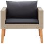 Voir la diapositive 4 : VIDAXL Salon de jardin 5 pcs avec coussins Resine tressee Beige