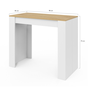 Voir la diapositive 5 : ID MARKET Table console extensible ORLANDO 6 personnes 140 cm bois blanc et façon hêtre