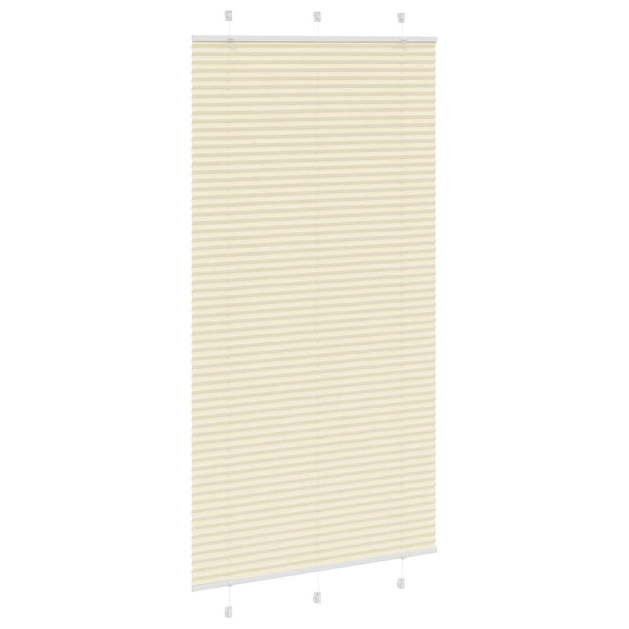 Voir la diapositive 3 : VIDAXL Store plisse creme 105x200cm largeur du tissu 104,4cm polyester