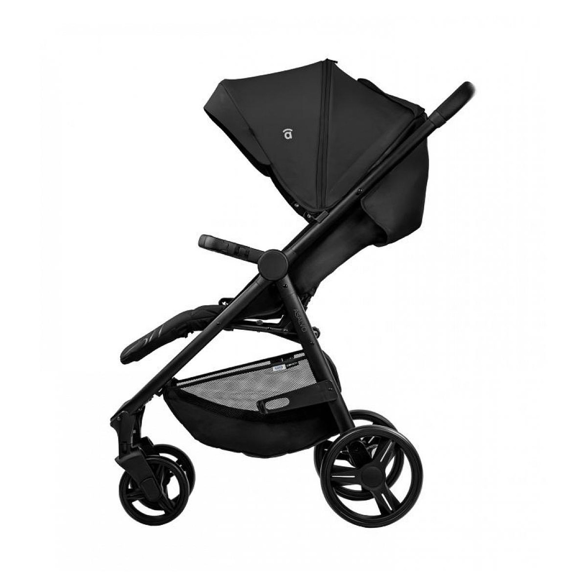 Voir la diapositive 2 : Asalvo Poussette Iconique Noir - Confort et Élégance pour Bébé