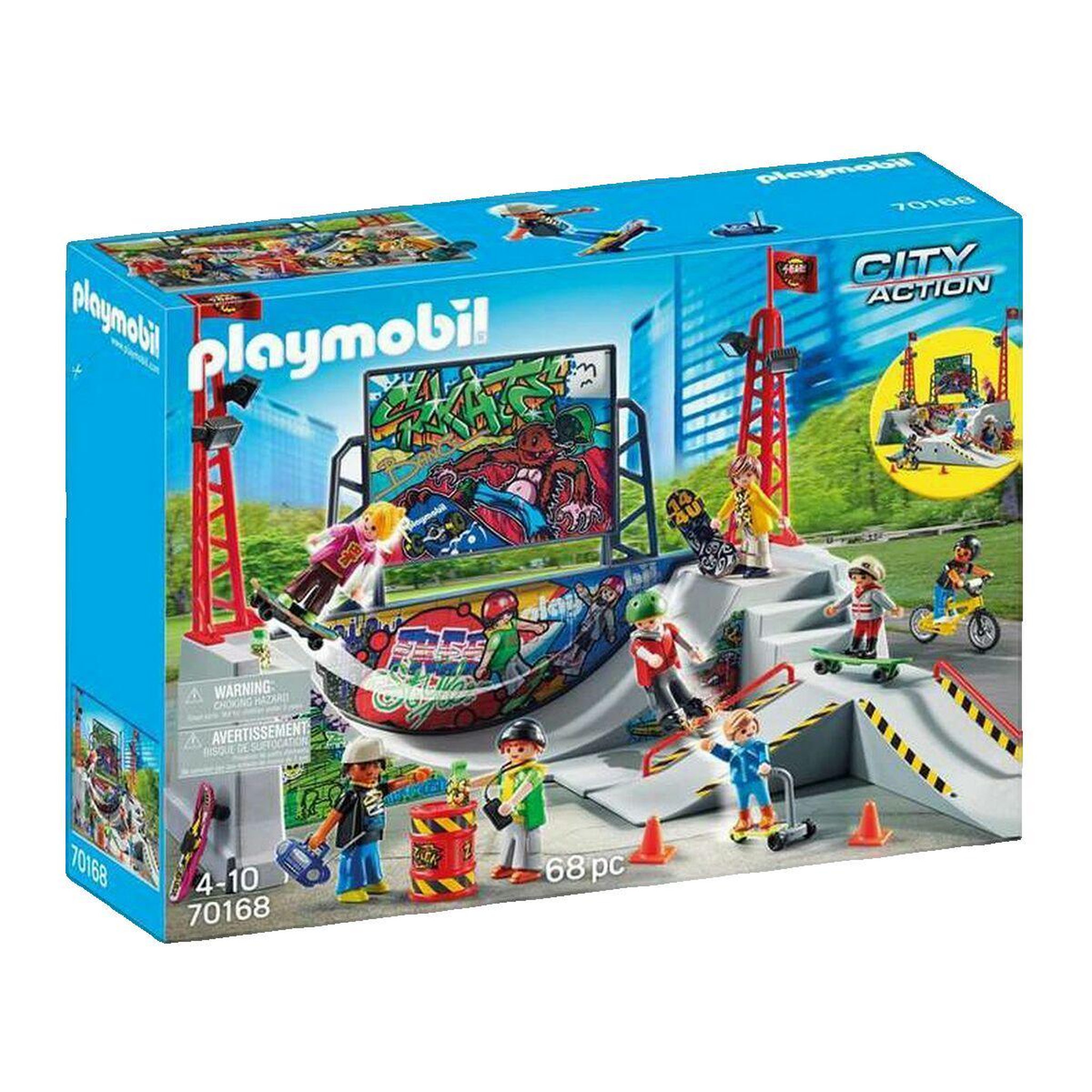 PLAYMOBIL Jeu de construction Playmobil Ensemble Skatepark coloré
