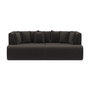 Voir la diapositive 1 : LISA DESIGN Onyx - canapé droit 4 places avec double méridienne - assise profonde - en velours côtelé
