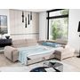 Voir la diapositive 2 : BEST MOBILIER Talisay - canapé d'angle droit - 5 places - convertible avec coffre - en velours