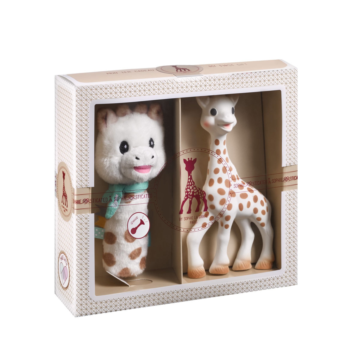 VULLI Coffret naissance Sophie la girafe + hochet Pouet