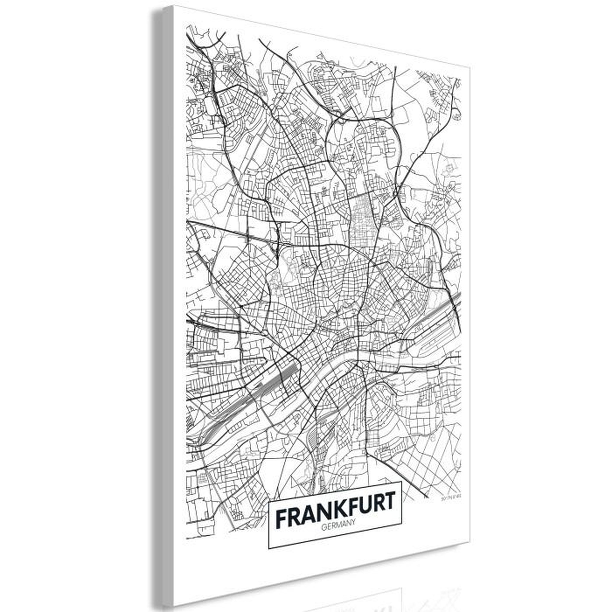 Paris Prix Tableau Imprimé  Map of Frankfurt. Coloris disponibles : Multicolore