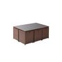 Voir la diapositive 5 : CONCEPT USINE Table et chaises 10 places encastrables résine marron-blanc MONACO