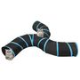 Voir la diapositive 2 : VIDAXL Tunnel pour chats a 3 voies Noir et bleu 25 cm Polyester