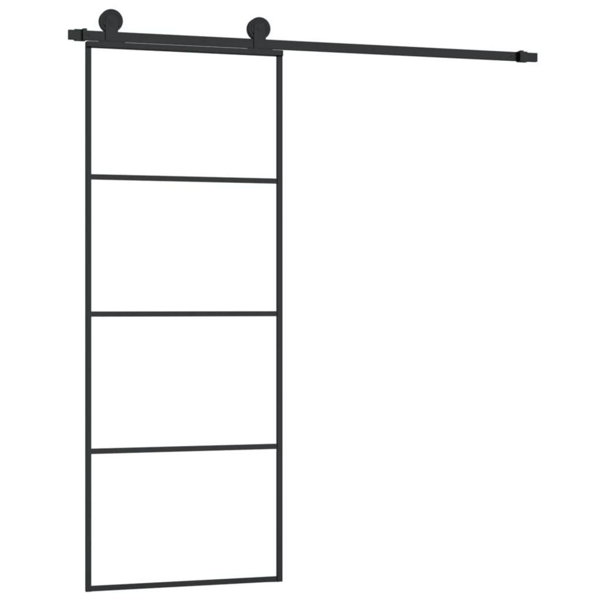 VIDAXL Porte coulissante avec kit de quincaillerie 76x205 cm Verre ESG