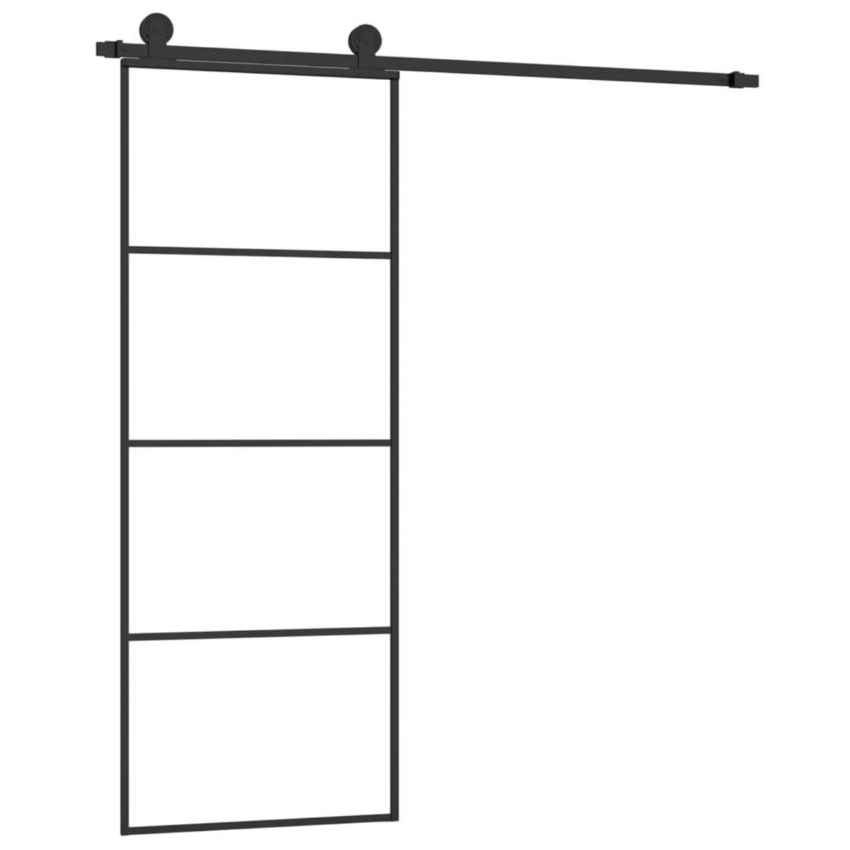 VIDAXL Porte coulissante avec kit de quincaillerie 76x205 cm Verre ESG