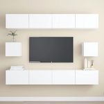 VIDAXL Ensemble de meubles TV 6 pcs Blanc Bois d'ingenierie
