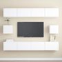 Voir la diapositive 1 : VIDAXL Ensemble de meubles TV 6 pcs Blanc Bois d'ingenierie
