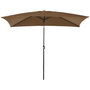 Voir la diapositive 1 : OUTSUNNY Parasol inclinable rectangulaire métal polyester haute densité 2,95L x 1,95l x 2,4H m chocolat