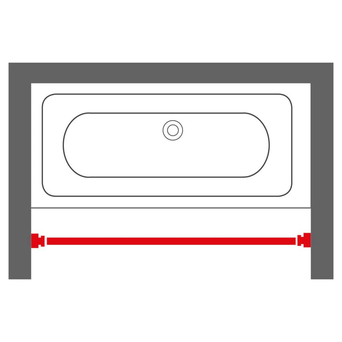 SEALSKIN Sealskin Tringle de rideau de douche telescopique 185 cm Gris mat