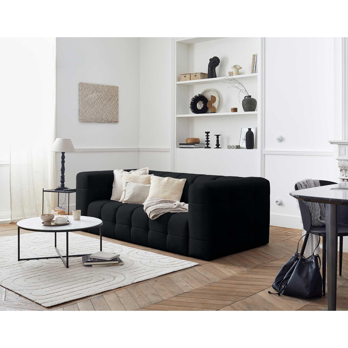 LISA DESIGN Suzano - canapé 3 places - en tissu