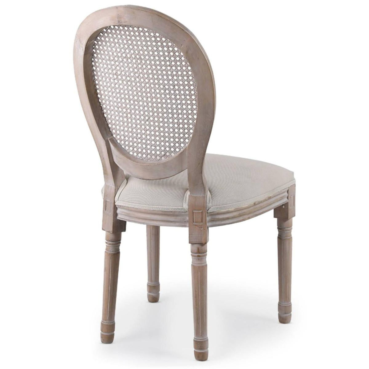 Paris Prix Lot de 2 Chaises Médaillon Cannage  Versailles  96cm Beige