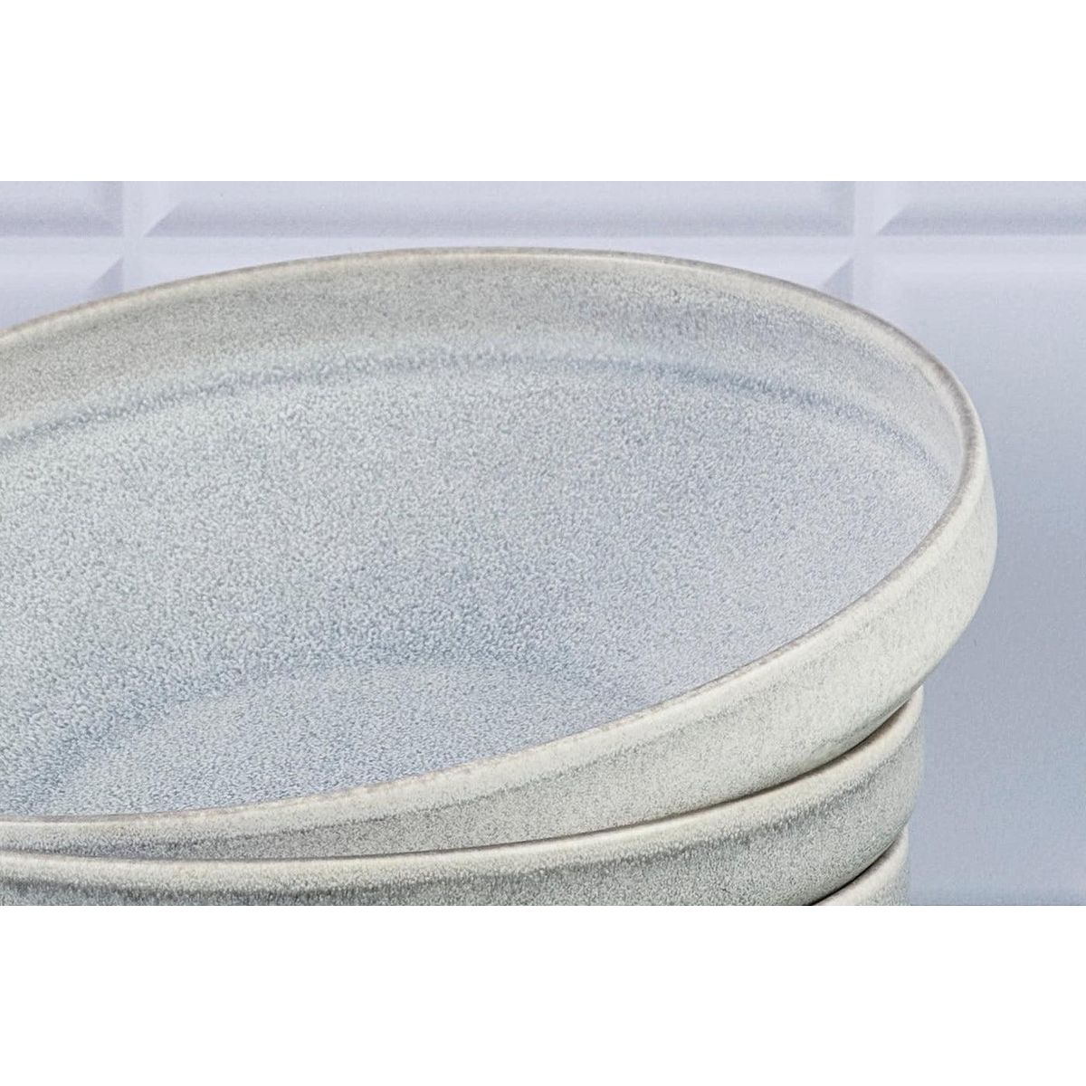 BJORN Assiette creuse STONE Ø20cm - 6 pièces - Gris lune