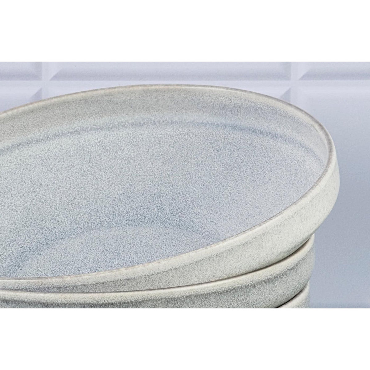 BJORN Assiette creuse STONE Ø20cm - 6 pièces - Gris lune