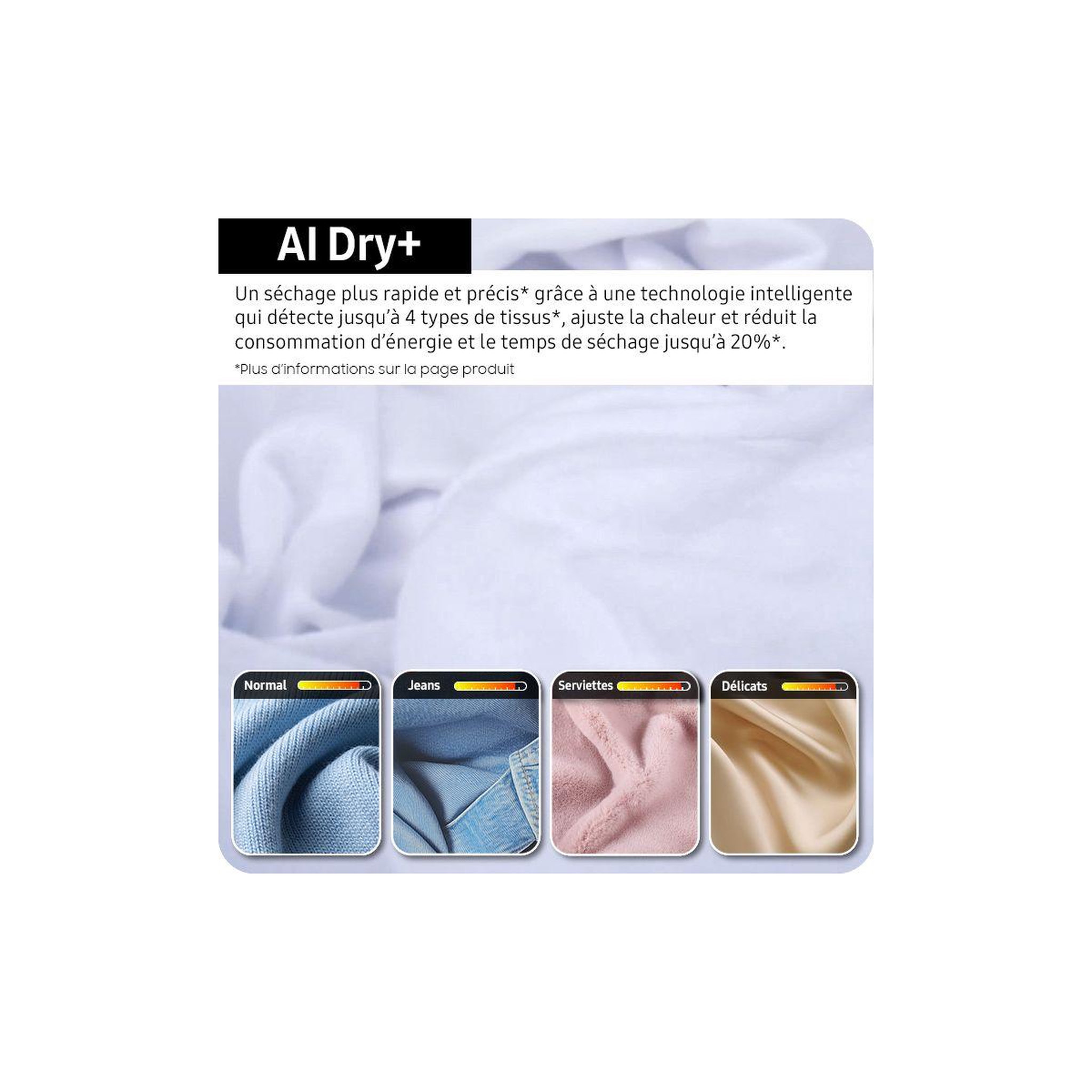 Voir la diapositive 3 : Samsung Sèche linge pompe à chaleur dv90db7845ge