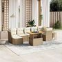 Voir la diapositive 1 : VIDAXL Salon de jardin avec coussins 8 pcs beige resine tressee