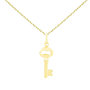 Voir la diapositive 1 : L'ATELIER D'AZUR Collier - Pendentif Clef Or Jaune - Chaine Dorée Offerte - Femme ou Enfant