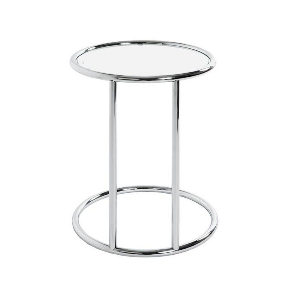 Paris Prix Table d'Appoint en Verre  Blaise  55cm Argent