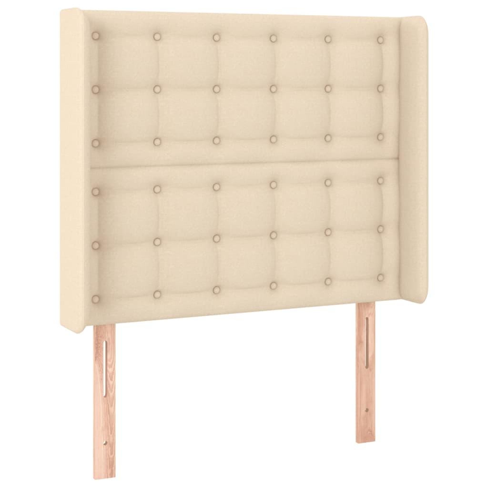 Voir la diapositive 3 : VIDAXL Tete de lit a LED Creme 93x16x118/128 cm Tissu