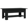 Voir la diapositive 2 : VIDAXL Table basse noir 102x55x42 cm bois d'ingenierie
