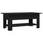 Voir la diapositive 2 : VIDAXL Table basse noir 102x55x42 cm bois d'ingenierie