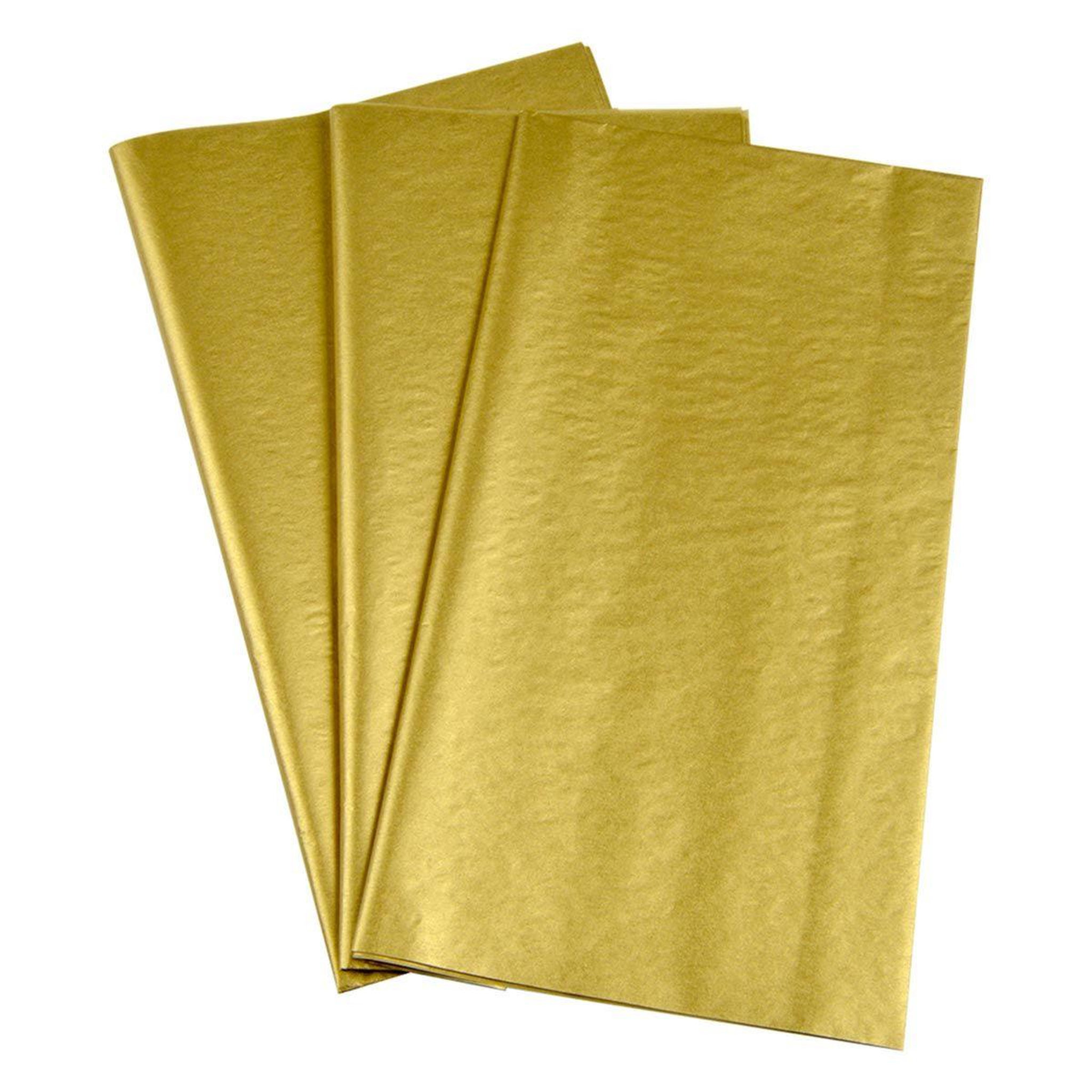Voir la diapositive 1 : ARTDESIGN Lot de 6 Feuilles Papier de Soie  Cadeau  50x70cm Or