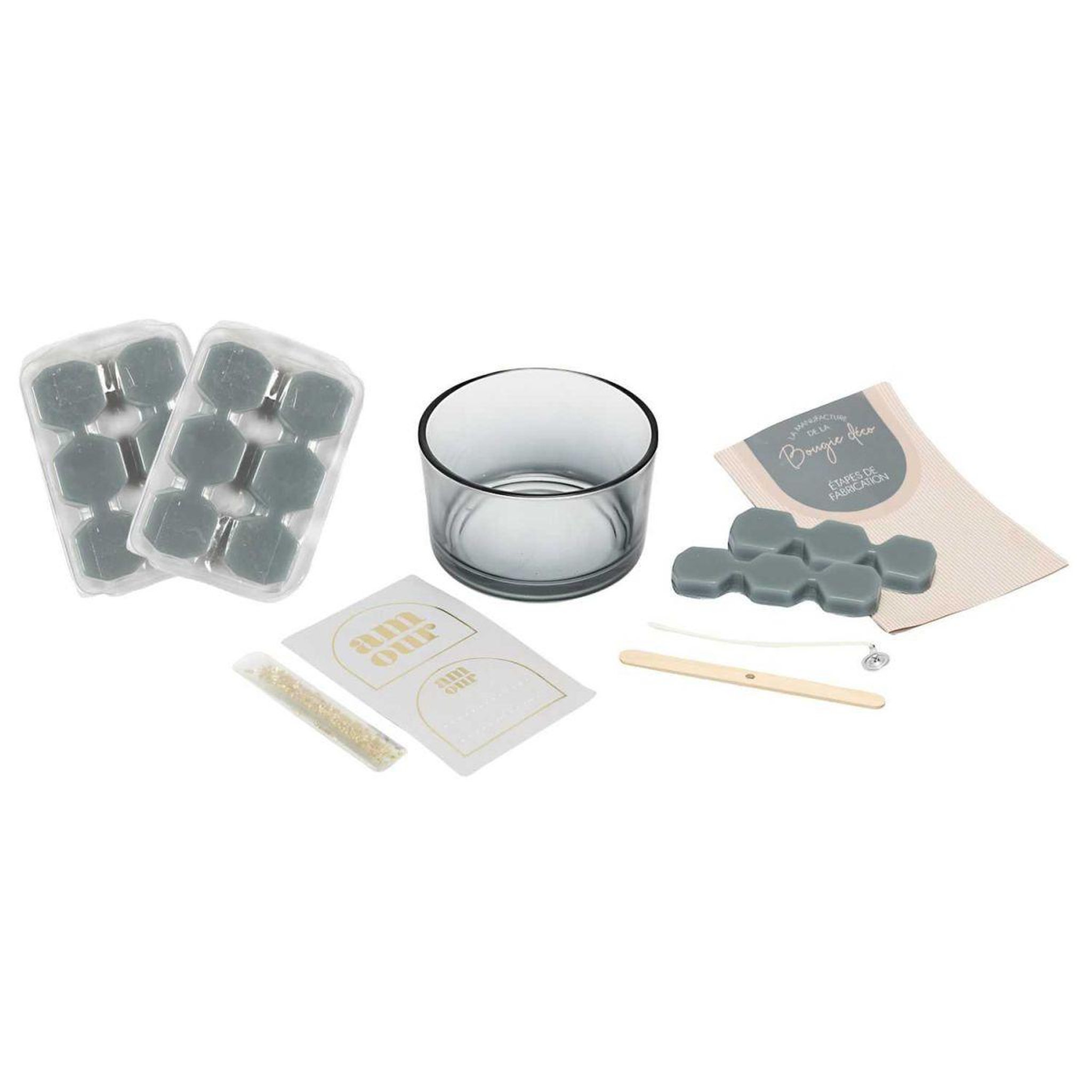 Voir la diapositive 2 : The concept Factory Coffret bougie pierre à confectionner  diy  20cm brume des bois
