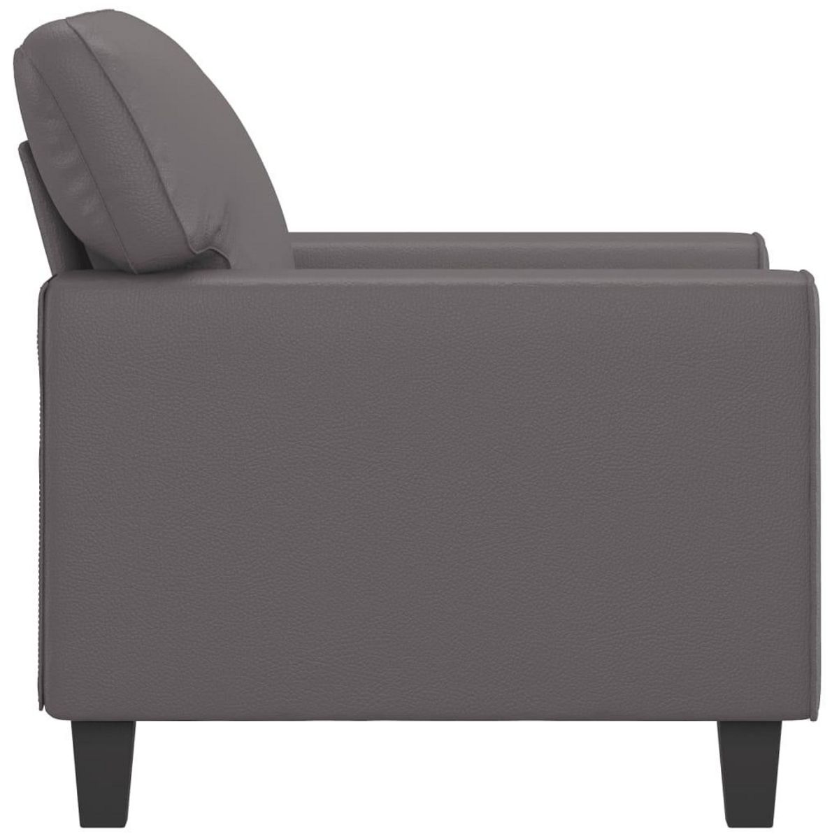 VIDAXL Fauteuil Gris 60 cm Similicuir