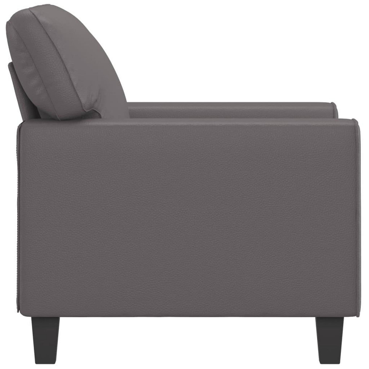 VIDAXL Fauteuil Gris 60 cm Similicuir