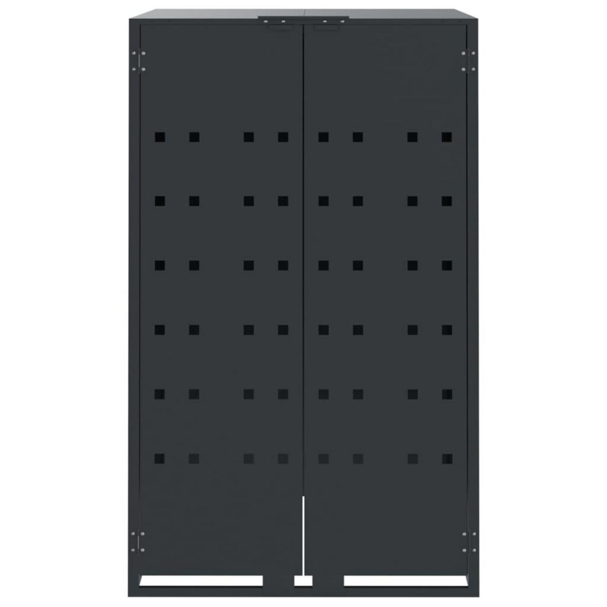 VIDAXL Rangement a roulettes pour poubelles pour 4 bacs anthracite